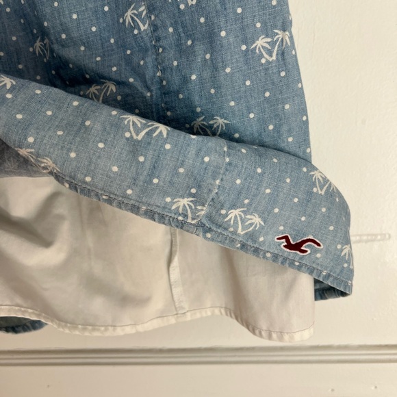 Hollister Size 1 mini jean dress with palm tree pattern - Picture 7 of 8